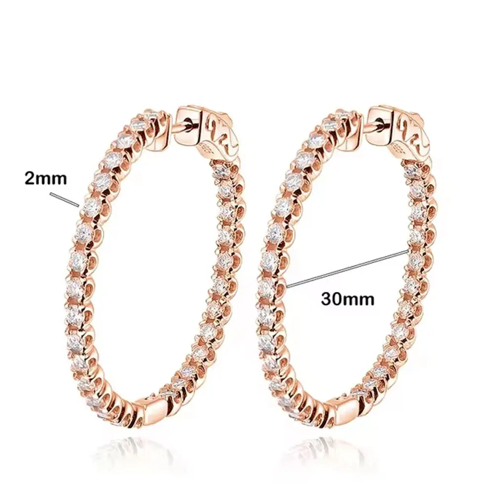 Moissanite Hoop Earrings