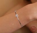Hollow Heart Bracelet – Moissanite Radiance