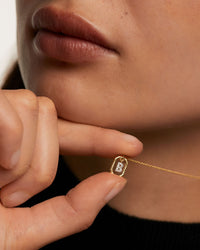 Gold-Finish A–Z Letter Pendant Necklace