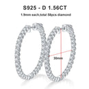 Moissanite Hoop Earrings