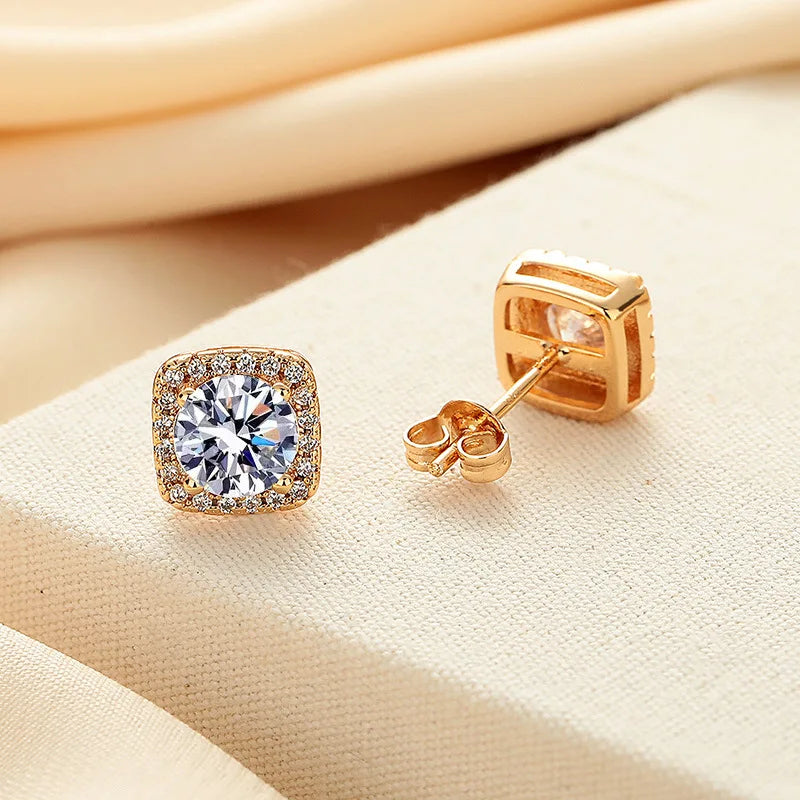 Crystal Radiance Stud Earrings