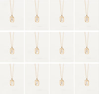 Gold-Finish A–Z Letter Pendant Necklace