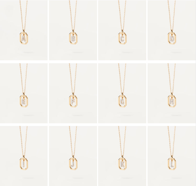 Gold-Finish A–Z Letter Pendant Necklace
