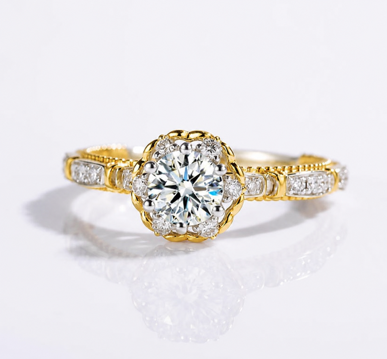 Floral Spark Ring – Eternal Dew