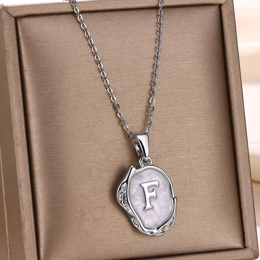 Deep Ocean Initial Necklace