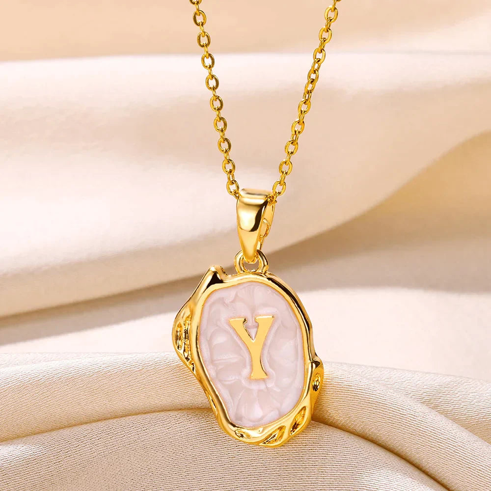 Deep Ocean Initial Necklace