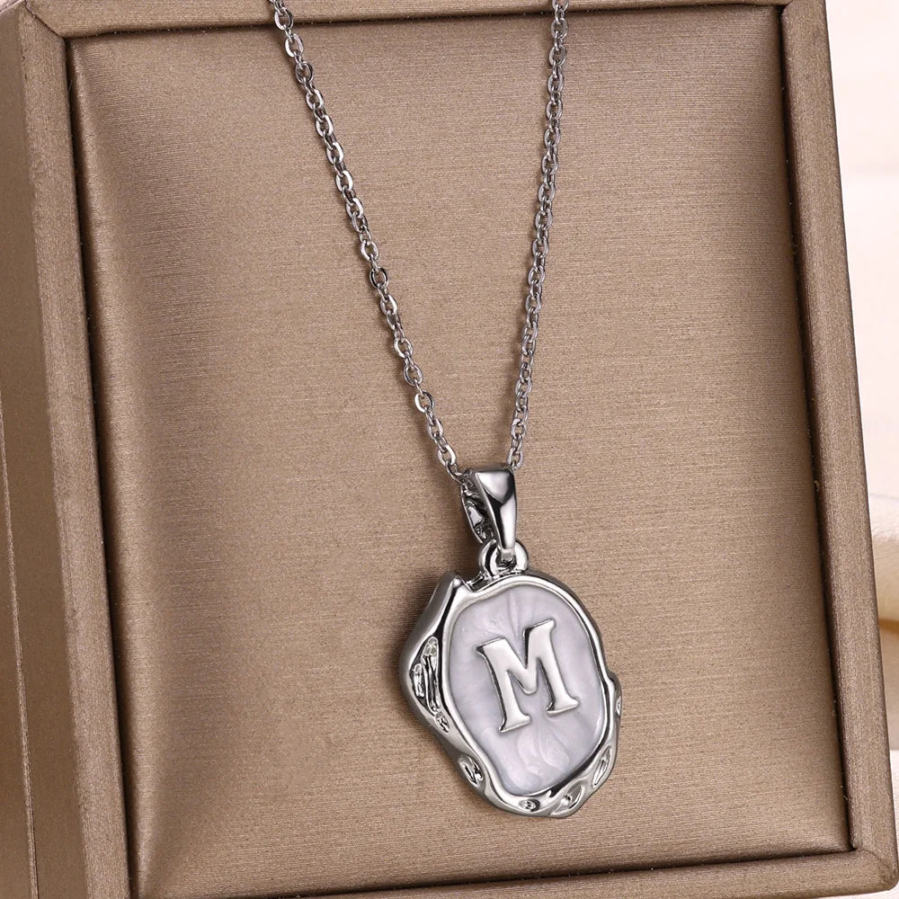 Deep Ocean Initial Necklace