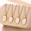 Deep Ocean Initial Necklace