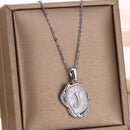 Deep Ocean Initial Necklace