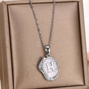 Deep Ocean Initial Necklace