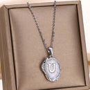 Deep Ocean Initial Necklace