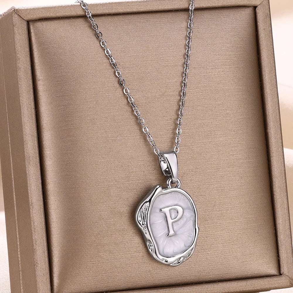 Deep Ocean Initial Necklace