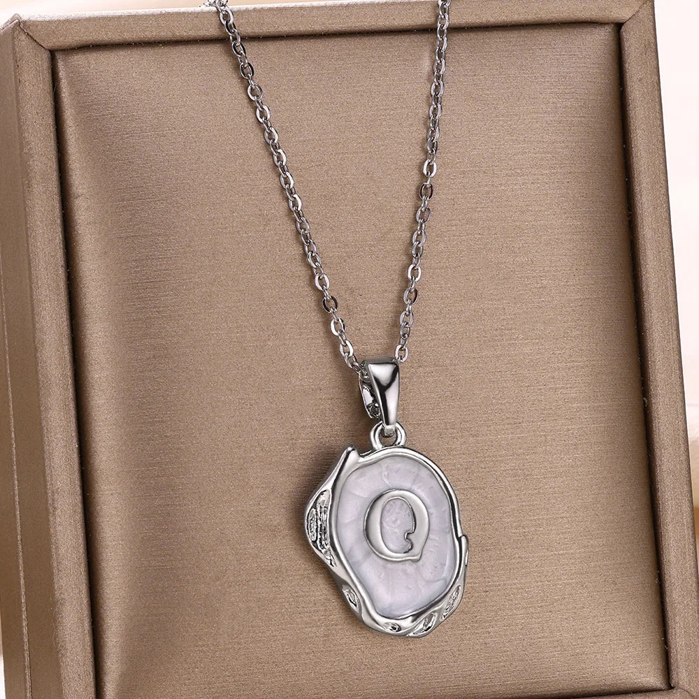Deep Ocean Initial Necklace