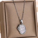 Deep Ocean Initial Necklace