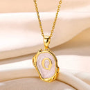 Deep Ocean Initial Necklace