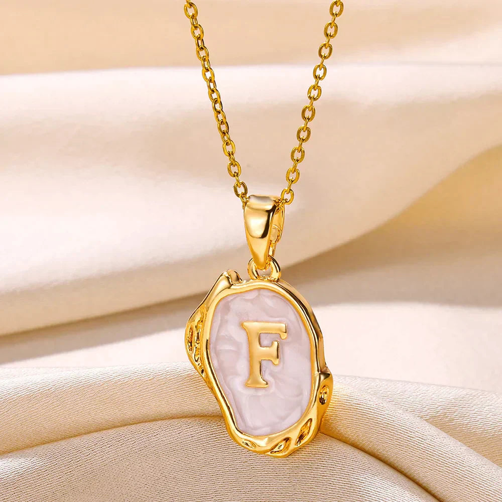 Deep Ocean Initial Necklace