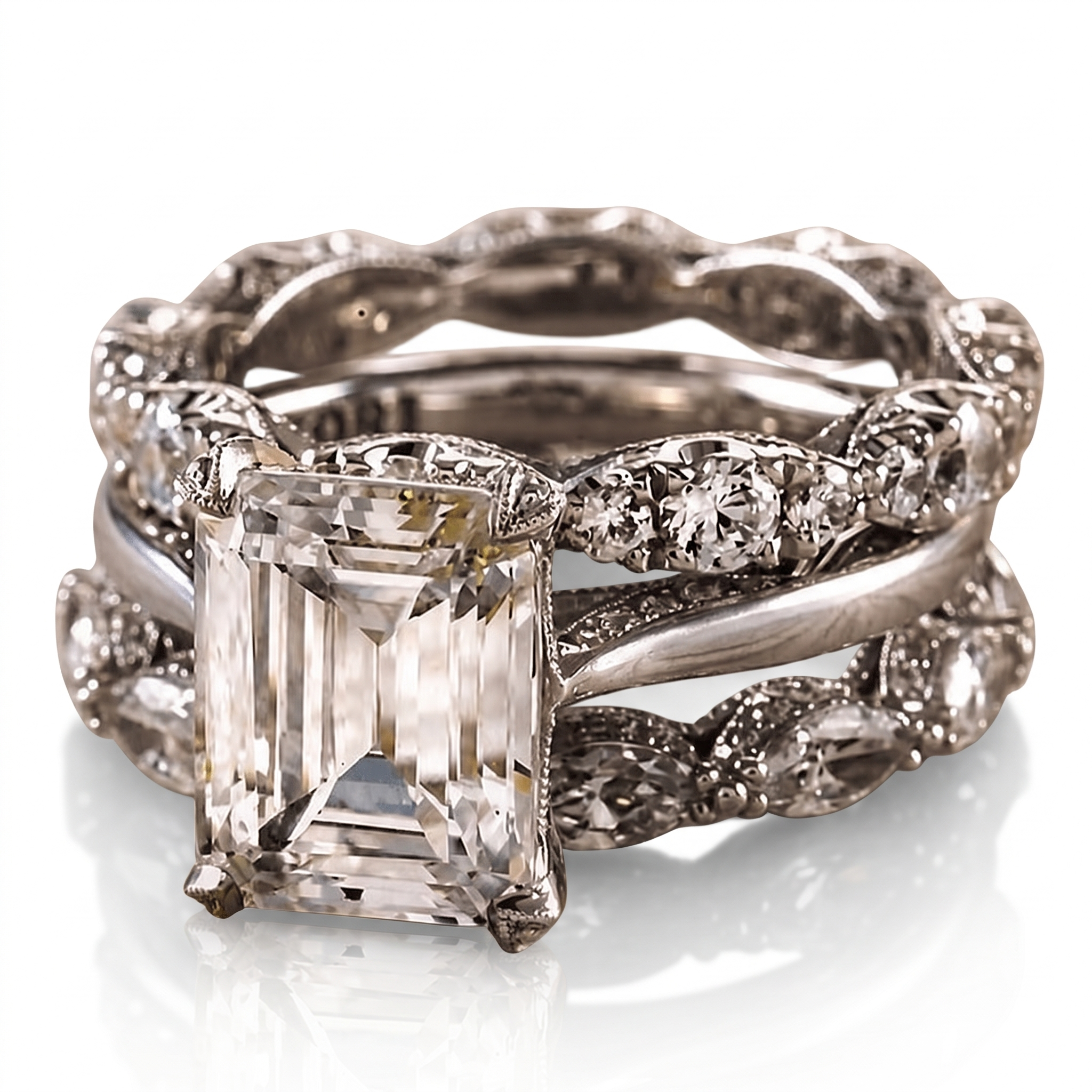 Vintage Silver Bright Layer Ring