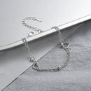 Bracelet fin en forme de cœur en argent 925
