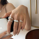 Bague vintage réglable en argent 925