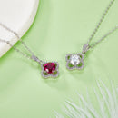 Moissanite and Ruby Necklace