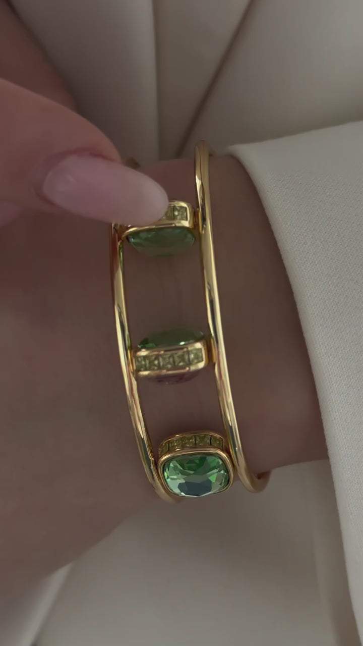 Duality Cuff Bangle — Two Sparkles, One Essence