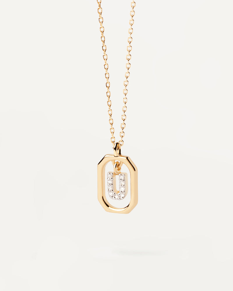 Gold-Finish A–Z Letter Pendant Necklace