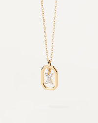 Gold-Finish A–Z Letter Pendant Necklace